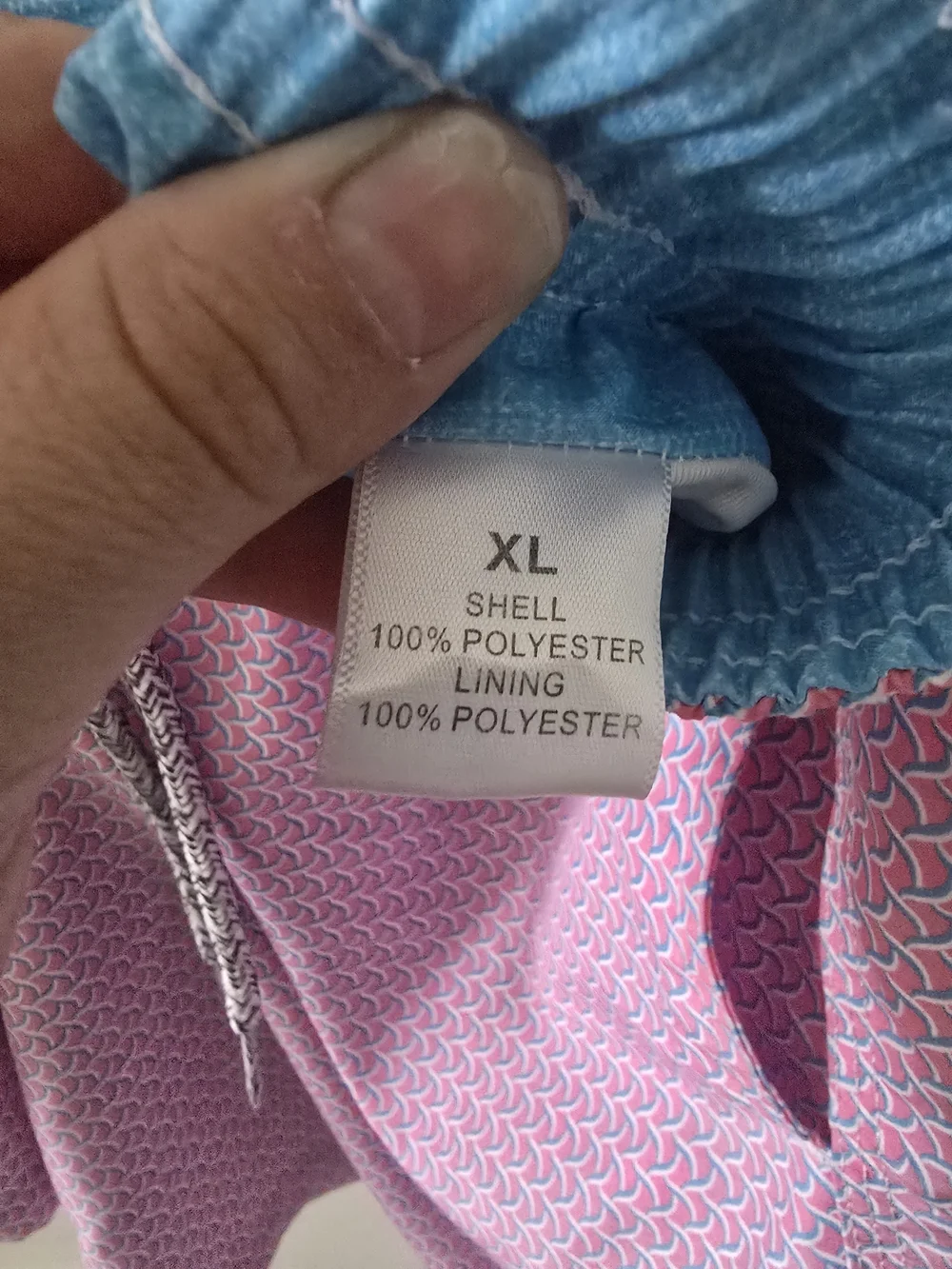 Michael’s Men’s Pink Geometric Swim Trunks XL Preppy Beach Shorts